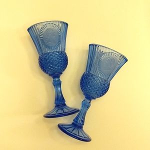 Avon Fostoria vintage collectible cobalt blue George & Martha Washington…